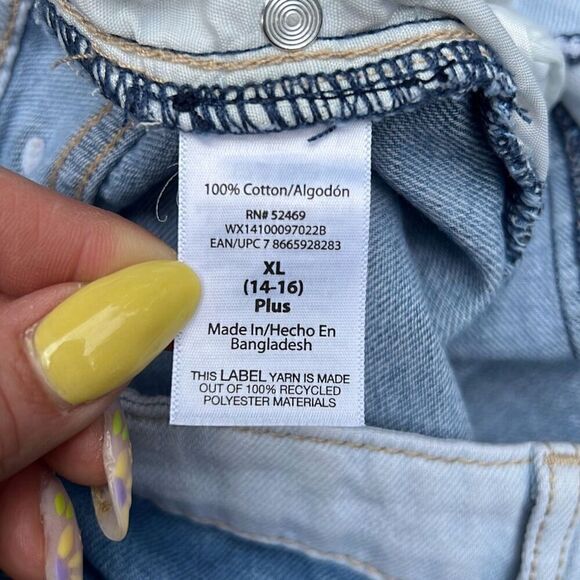 Wonder Nation Girls Raw Hem Distressed Patchwork Denim Skirt Size XL NWT - Picture 8 of 8